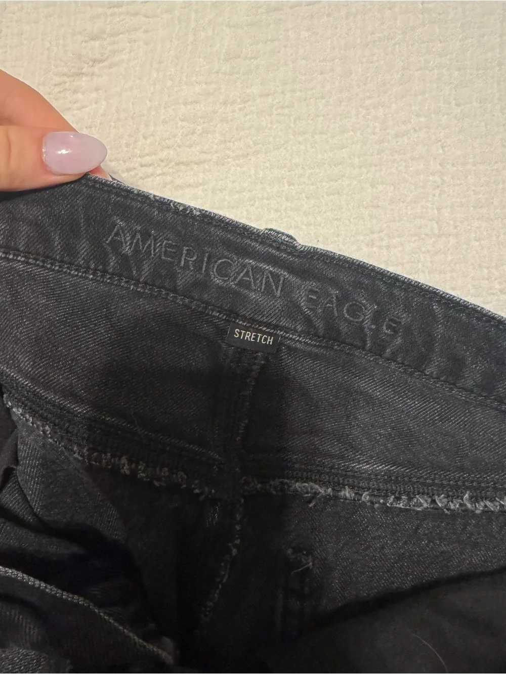 American Eagle Outfitters Black Washed Denim Shorts